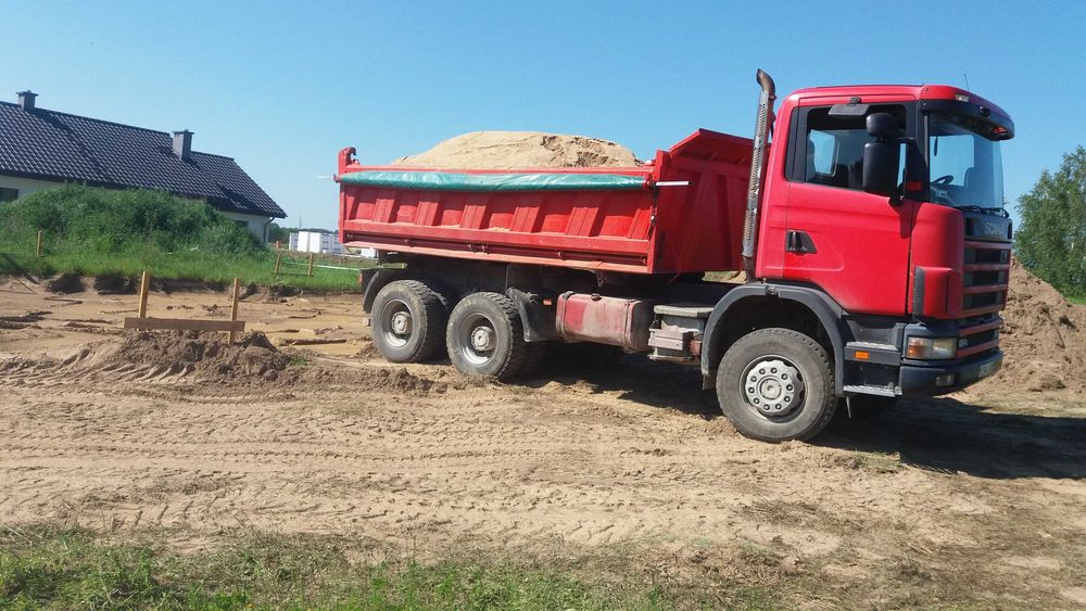 Roboty ziemne usługi koparko-ładowarką wykop transport żwir budowa