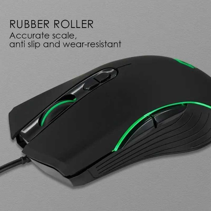 Optyczna przewodowa mysz gamingowa Q70 USB czarna LED
