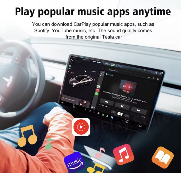 CarLink CPC200-T2C (WIFI).Dla TESLA model 3 / X / Y / S , CARPLAY adapter BLUETOOTH WIFI
