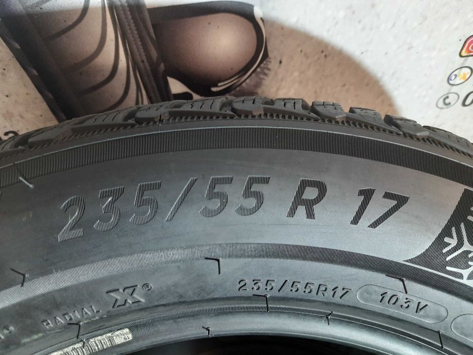 Шини 6,5мм 235/55 R17 MICHELIN PilotAlpin 5 б/у зима склад