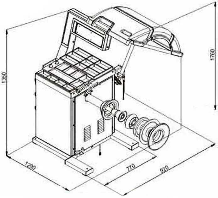 Грузовой балансировочный станок (стенд) ShiningBerg W69B