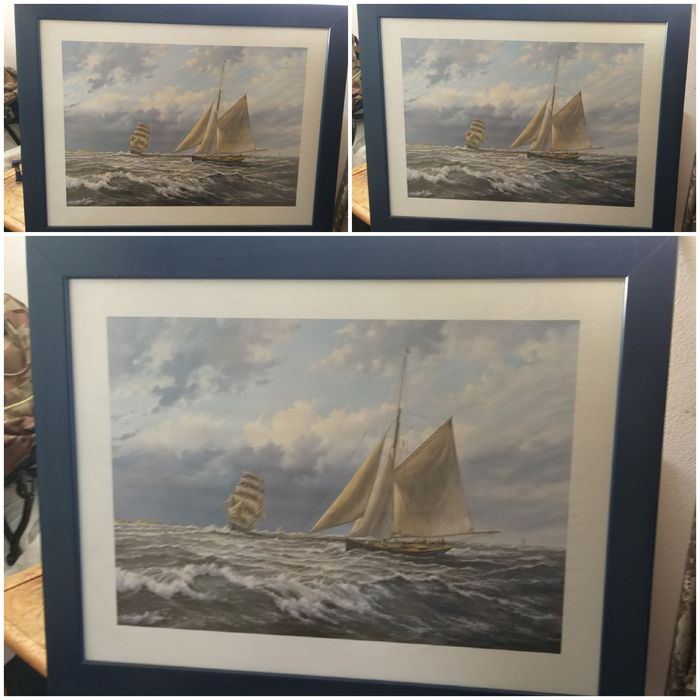 Quadro com tela de caravela