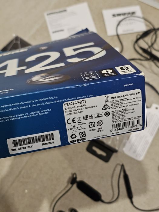 Дводрайверні навушники Shure SE425 з мікрофоном і Bluetooth