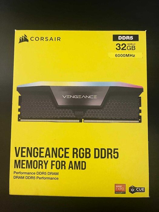 Memória RAM Corsair Vengeance RGB DDR5 6000MHz 32GB 2x16GB CL30