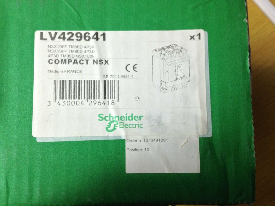 Disjuntor Compact NSX100F - 4P/3D TM80D da Schneider Electric