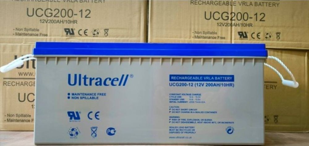 Аккумулятор Гелиевый ULTRACELL 200AH  (MADE INBRITiSH)