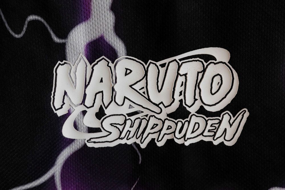 Чоловіча футболка чорна аніме Наруто Саске Naruto двостороння L