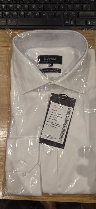 Biała koszula Bytom 188-194/43 slim double two ply