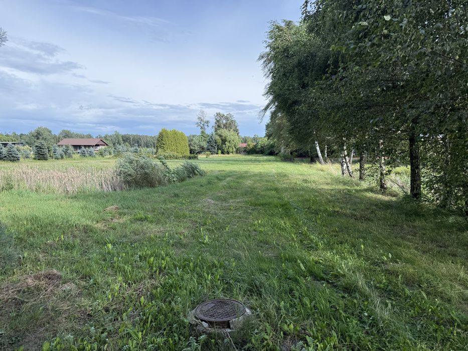 Działka 13 767 m² z domkiem letniskowym – Pruszyn, ul. Łosicka – MPZP, media