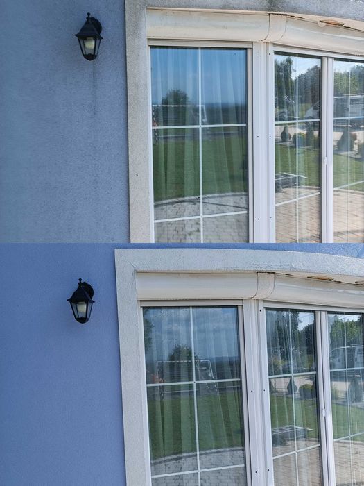 Mycie kostki brukowej elewacji dachów,tarasów, hal