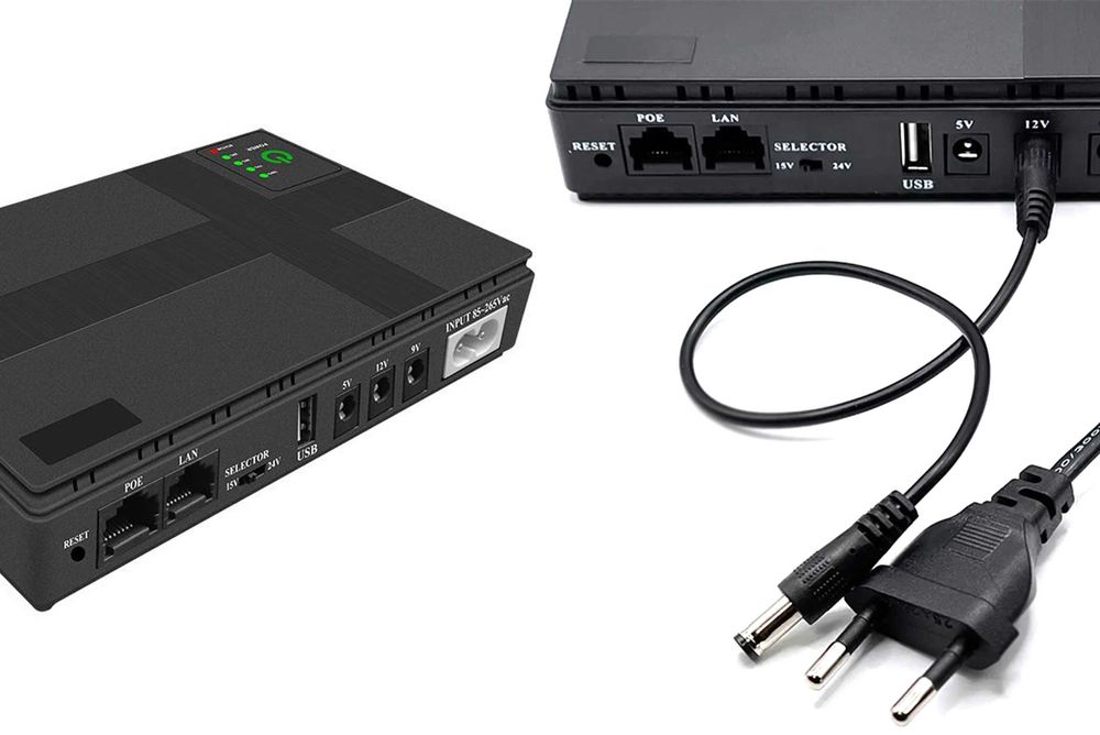 ДБЖ акумуляторний mini-UPS  для роутеру 12V / 9V / 5v 10 400 mAh