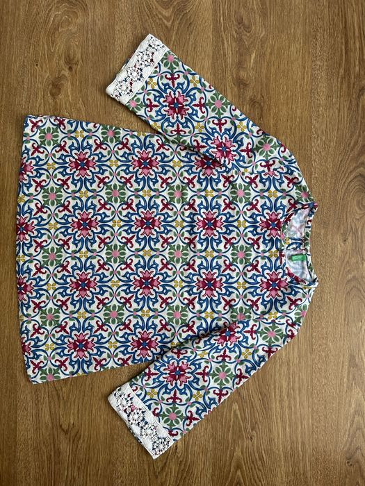 Wzorzysta Bluzka Koszula Benetton Rozmiar 150