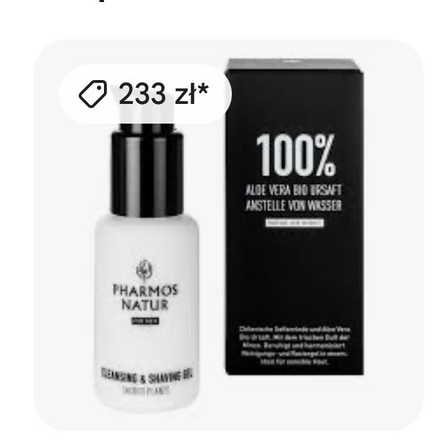 Pharmos Natur Cleansing & Shaving Gel For żel do golenia Okazja