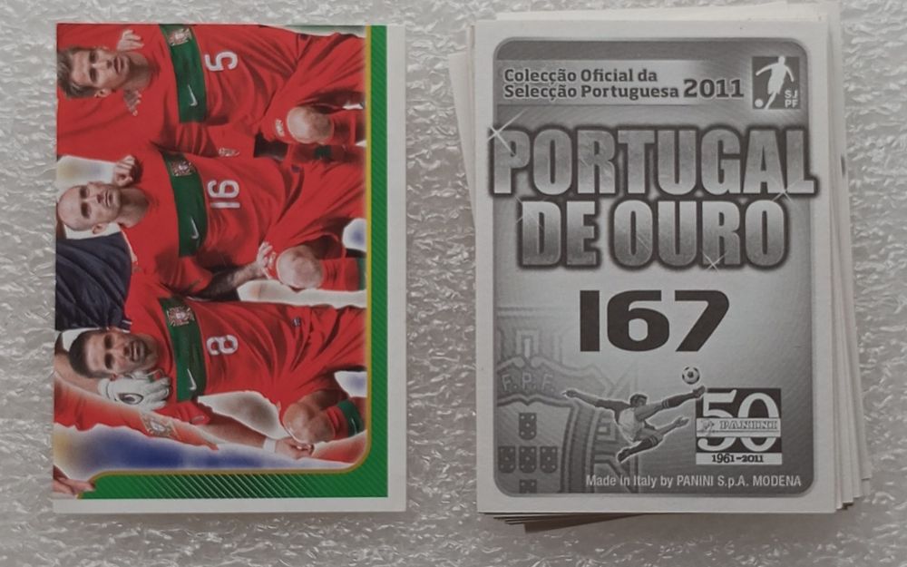 Cromos futebol Portugal de ouro e fome de vencer