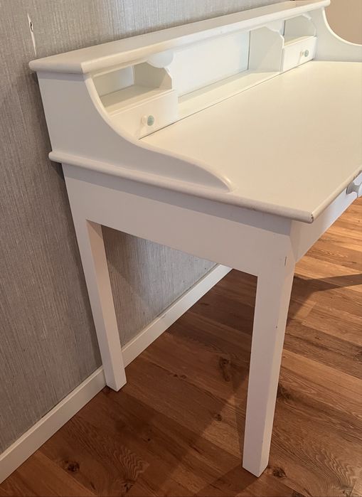Secretaria branca oficina rustica 120x60