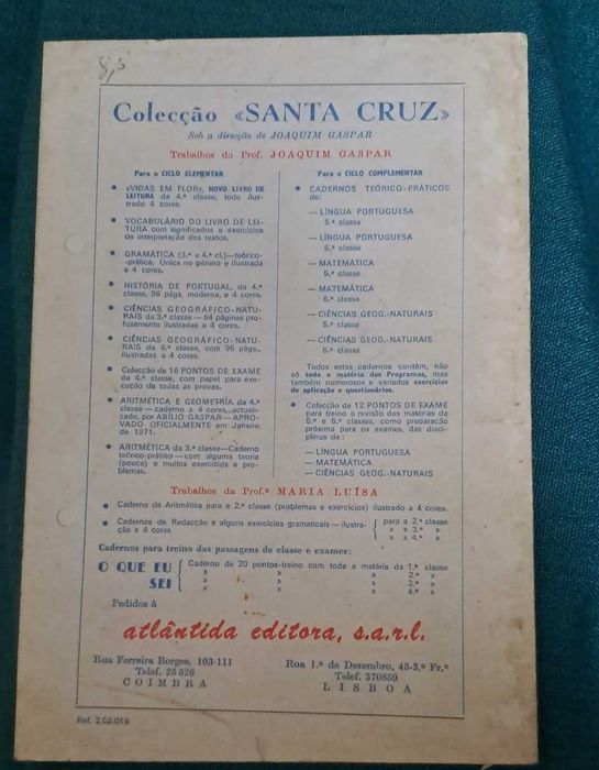 Livros escolares antigos