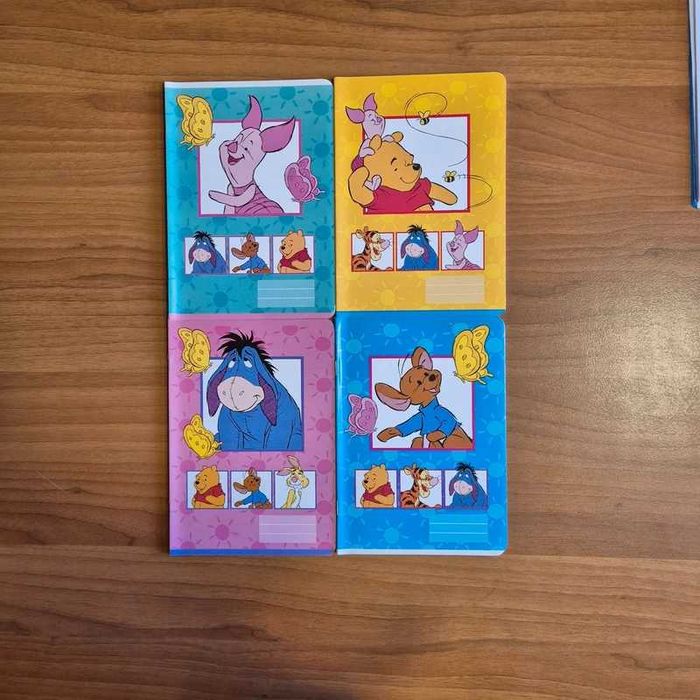 zestaw zeszyt A5 linia 32k kubuś puchatek winnie the pooh 4 szt nowe