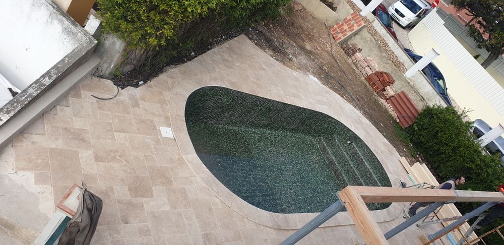 Pavimento Pedra Travertino