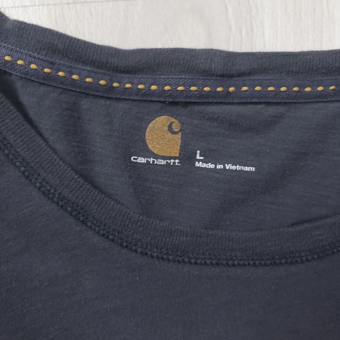 Camisa Carhartt de manga comprida com estampado vintage, estilo roupa