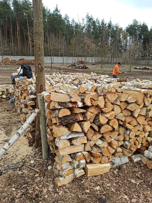 Drewno Kominkowe / Opałowe BRZOZA , DĄB  pocięte / połupane  do pieca