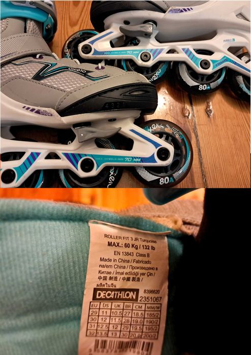 Rolki dziecięce Oxelo Fit3 Junior rozm. 29 do 32 Super Stan