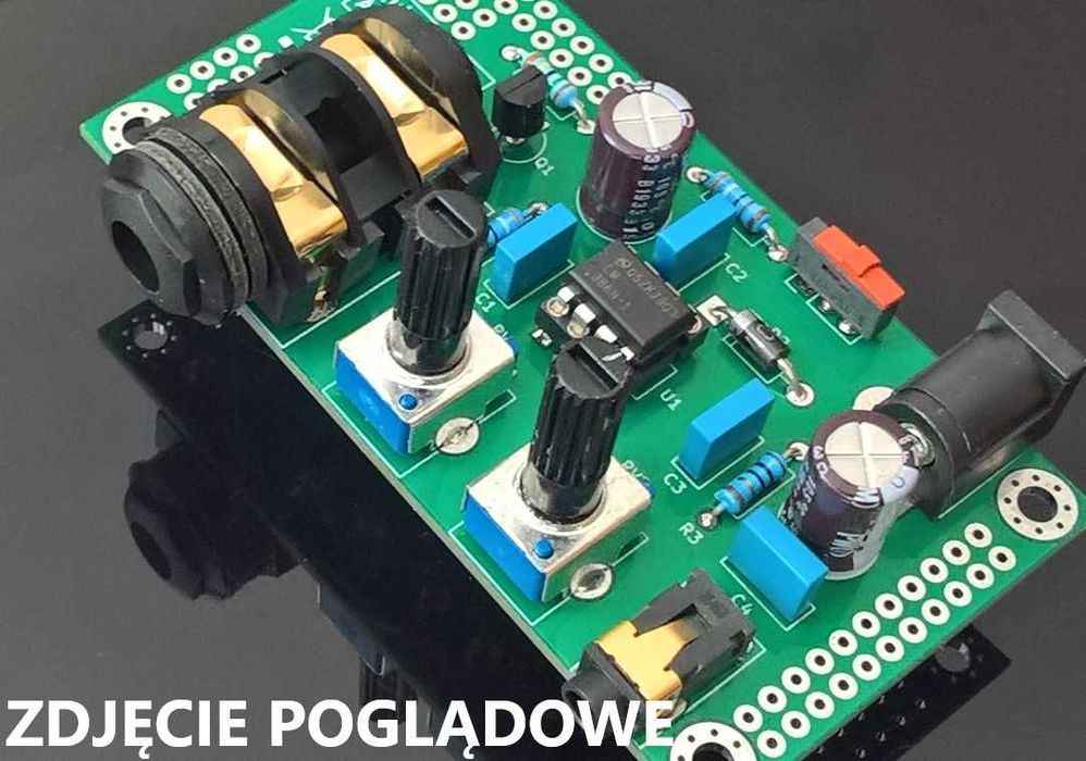 Płytka pcb - wzmacniacz słuchawkowy do gitary