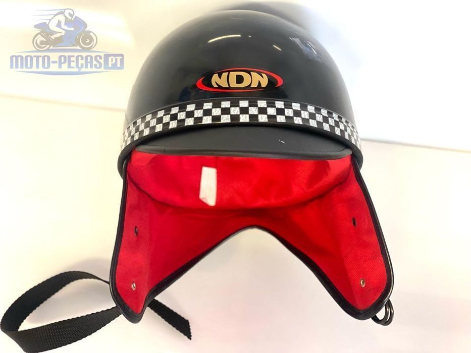 CAPACETE VINTAGE NEDIMOTO KIKO VERMELHO