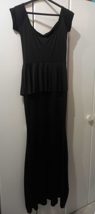 Vestido comprido peplum