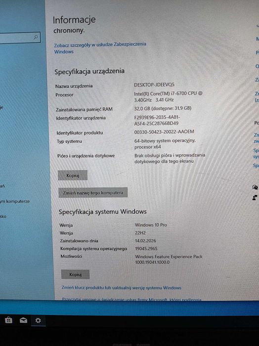 Dell OptiPlex i7 3.4GHz / 32GB RAM / SSD 256 GB / Windows 10 Pro