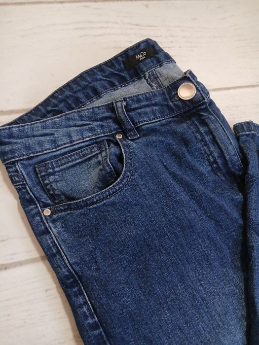 Jeansy damskie petite wąska nogawka m&co r.M