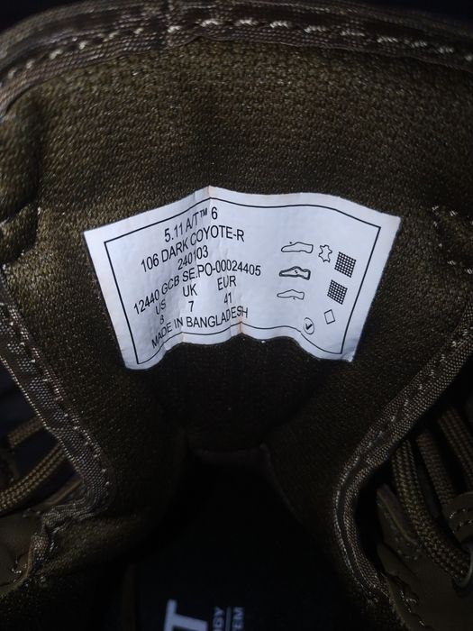 Військові тактичні берци 5.11 41 розмір