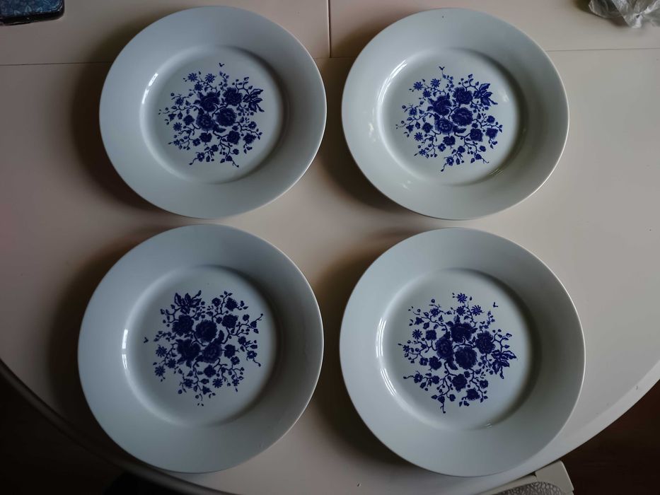 Talerze porcelanowe Karolina Duże 4 sztuki
