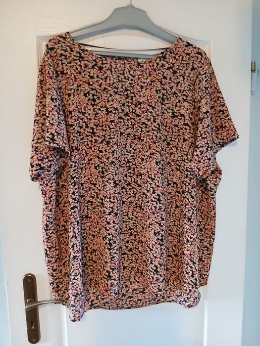 Bluzka only carmakoma plus size 52 54 kwiaty
