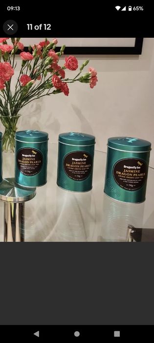 3 puszki po herbacie kolor teal