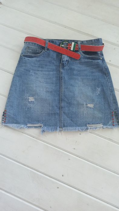 Джинсова моднява юбка