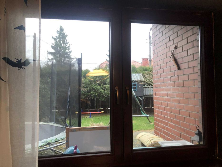 Okno drewniane dwuskrzydłowe