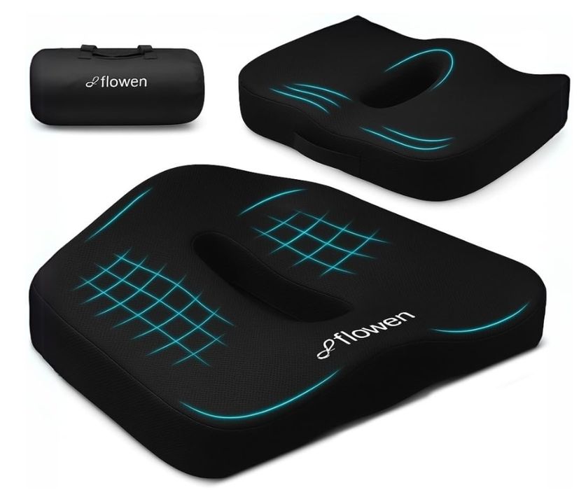 Flowen Poduszka ortopedyczna memory na krzesło biurowe, do auta
