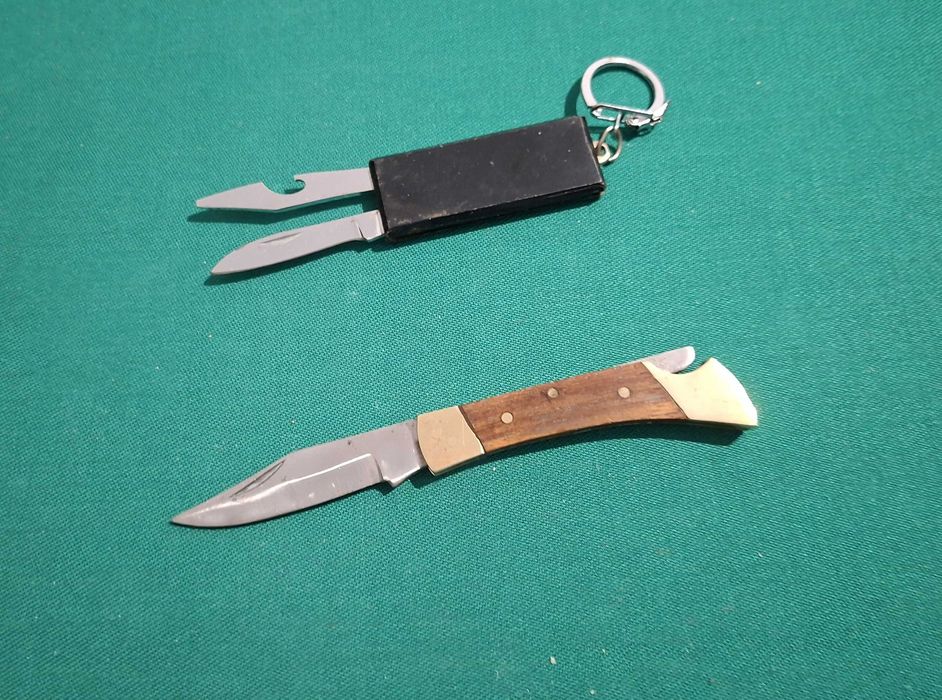 Belo Canivete artesanal vintage, sem marca + porta chaves