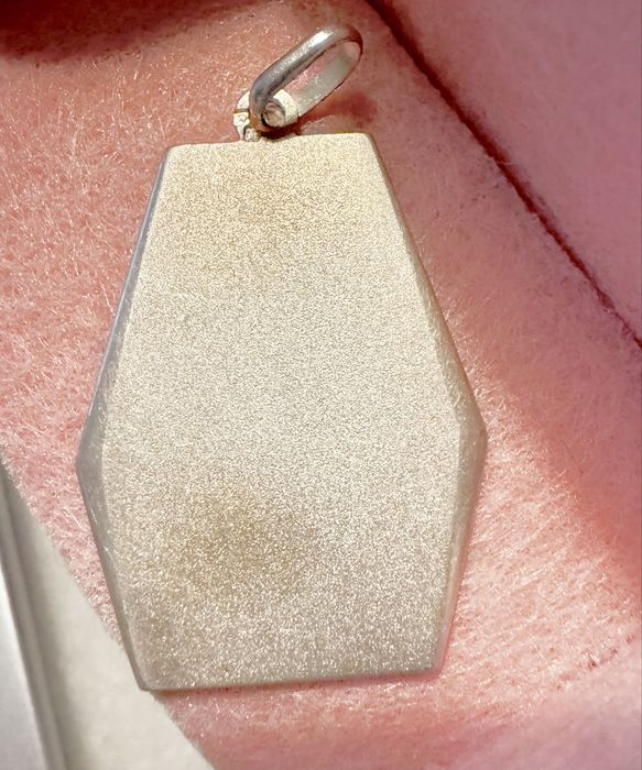 Medalha de prata para gravaçao para fio.