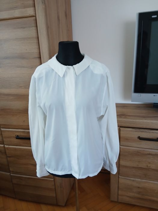 Elegancka bluzka w kolorze ciepłej bieli  42 Lakerko