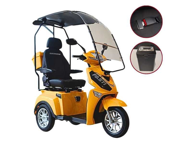 Elektryczny skuter Fasti 3 Max z dachem + dodatkowa bateria + pas