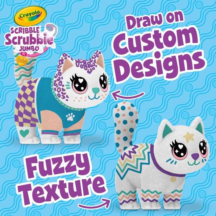 Набір Крайола Бульдог, Котик Crayola Scribble Scrubbie Jumbo!