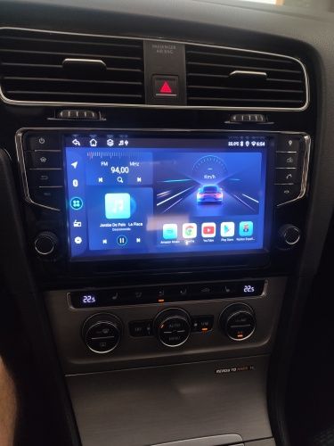 Rádio 9" Android Volkswagen Golf 7 com botões 2/32GB carplay gps NOVO