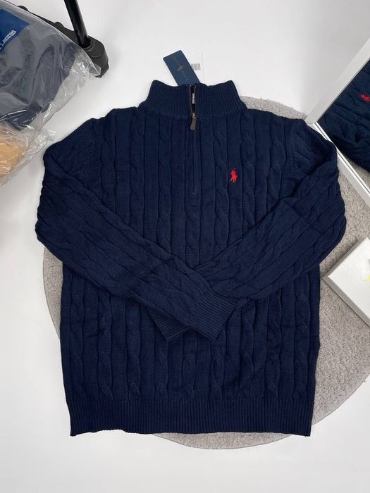 Светр Polo Ralph Lauren 1/3 зіп чоловічий M–XL + подарунок