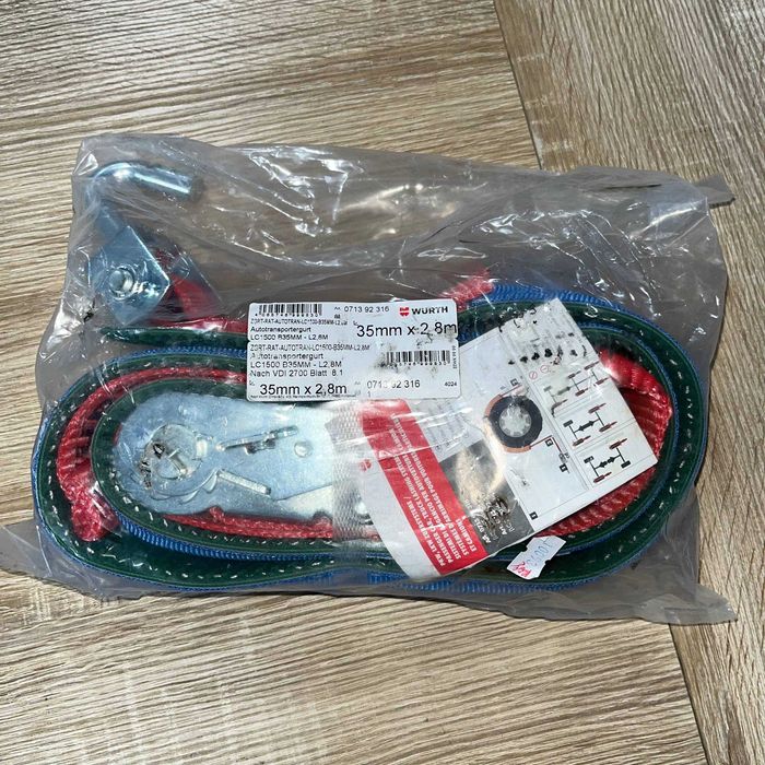 Автовозний ремінь WURTH 35ммх2.8м / 50ммх4.5м