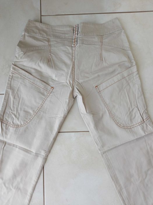 Spodnie z materiału bojówki proste nogawki