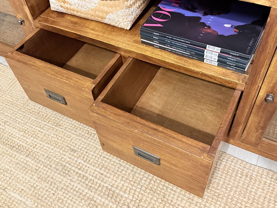 aparador, consola, armario, movel tv, acacia, arboretto, rustico