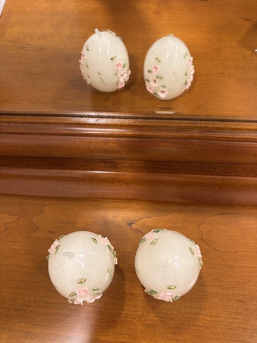 Velas Loreto Decorativas – Formato Ovo com Flores