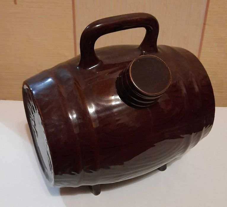 Графін керамічний бочонок с кришечкою графин кераміка ретро