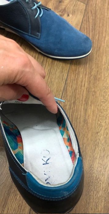Buty skórzane męskie Ryłko zamszowe 42